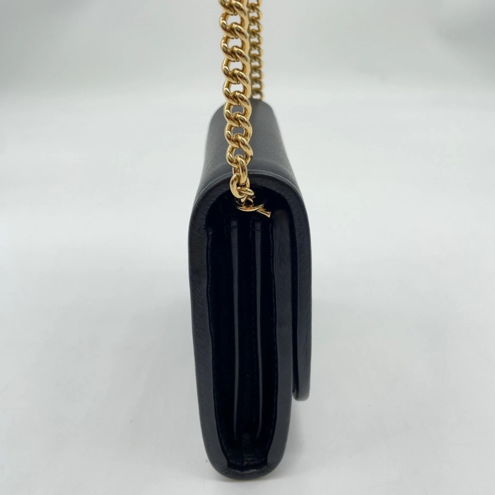 Auth Gucci Interlocking G Blondie Black Leather Chain Wallet & Dust bag - Picture 4 of 16